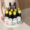 Plastic Spice Storage Tray Large Capacity Turntable Organizer Cosmetic Storage Box  Kitchen