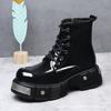 Leather Martin boots men's British style tooling locomotive men's boots ins high-top leather shoes short boots