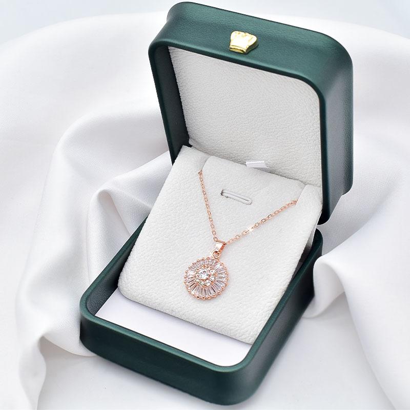 Sunflower Necklace Women'S Versatile Micro Inlaid Zirconium Premium Delicate Pendant Clavicle Chain