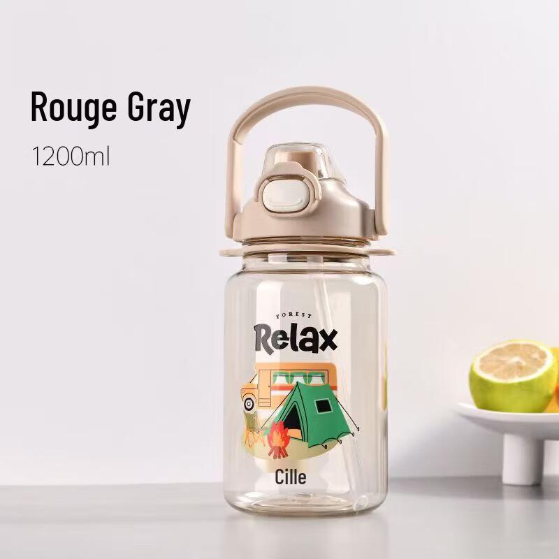 Cille Large Capacity Tritan Dual-Drink Bottle