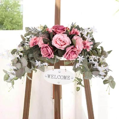 1 Pc Wedding Arch Flower Swag Vintage Artificial Rose Flower Floral Arrangements for Table Car Wall Window Arch Home Garden Wedding Decor