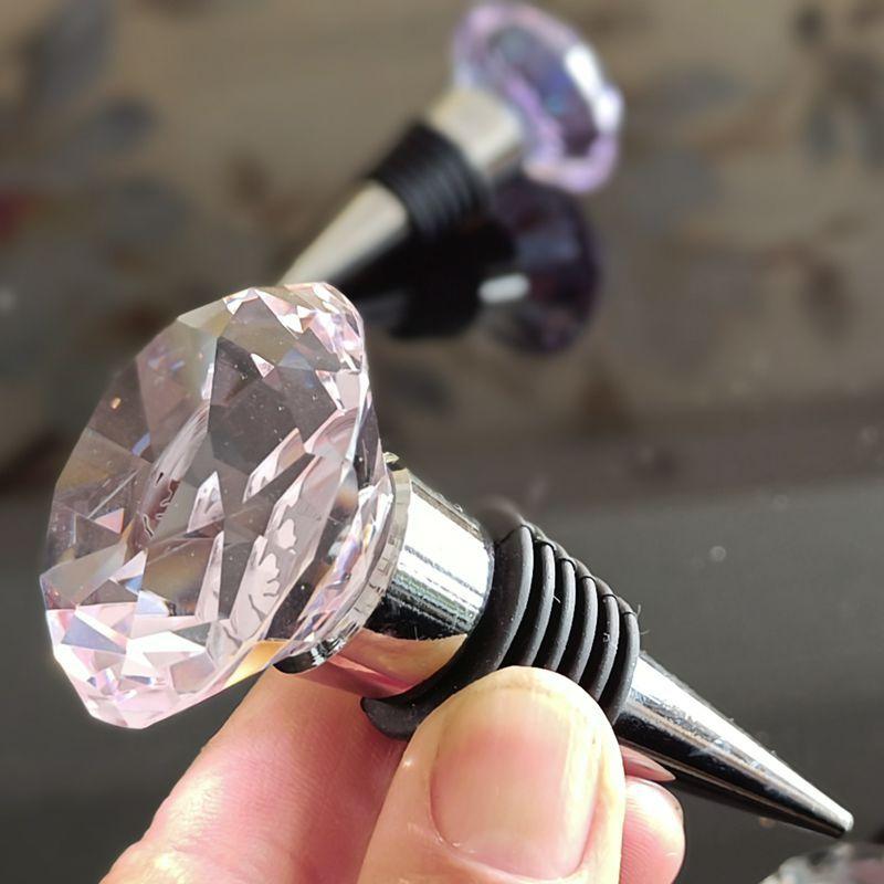 Wedding Favor Heart Wine Bottle Stopper Olive Oil Metal Cork Party Drink Bar Tool Twist Plug Accessories Crystal Wine Stopper