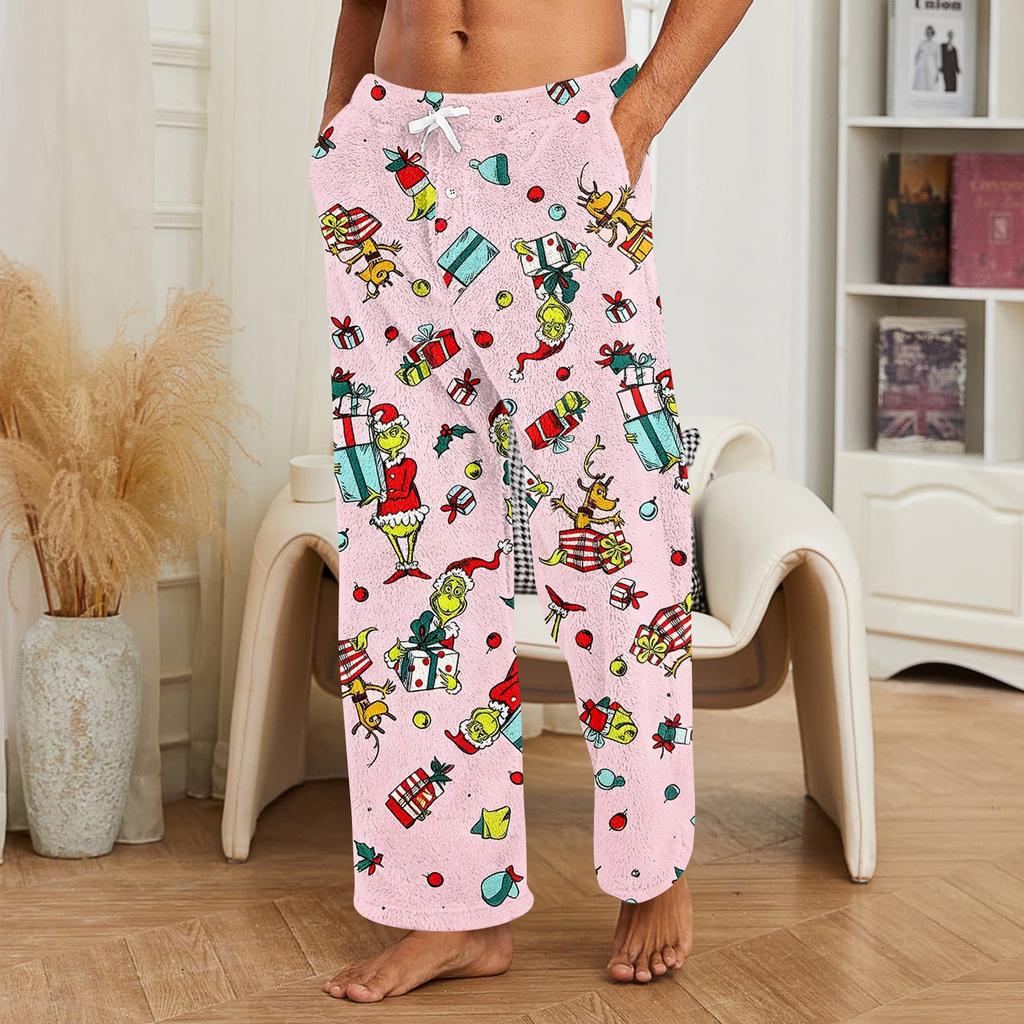 Men's Loose Fit Jogger Sweatpants with Pockets Christmas Print
