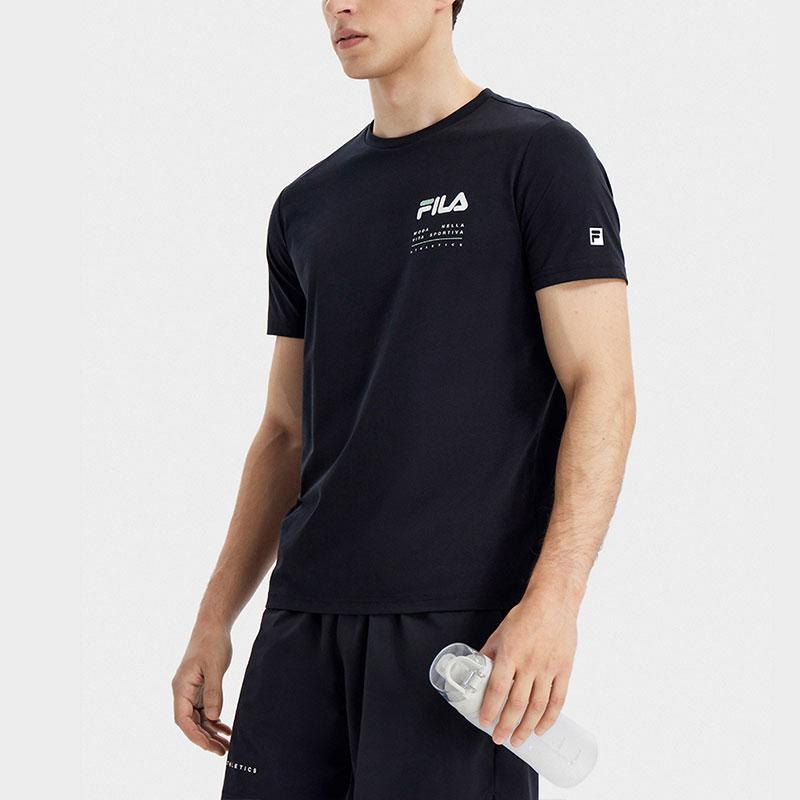 New FILA Athletics T Shirt Men's Pitch Black A11M321108CBK