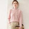 Women's High Neck Cashmere Sweater - Thick Knit Solid Color Jacquard Pullover for Autumn and Winter