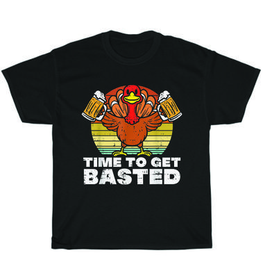 T-shirt Unisexe Vintage Rétro Turquie Il est Temps de Se Faire Arroser Thanksgiving Cadeau NOUVEAU
