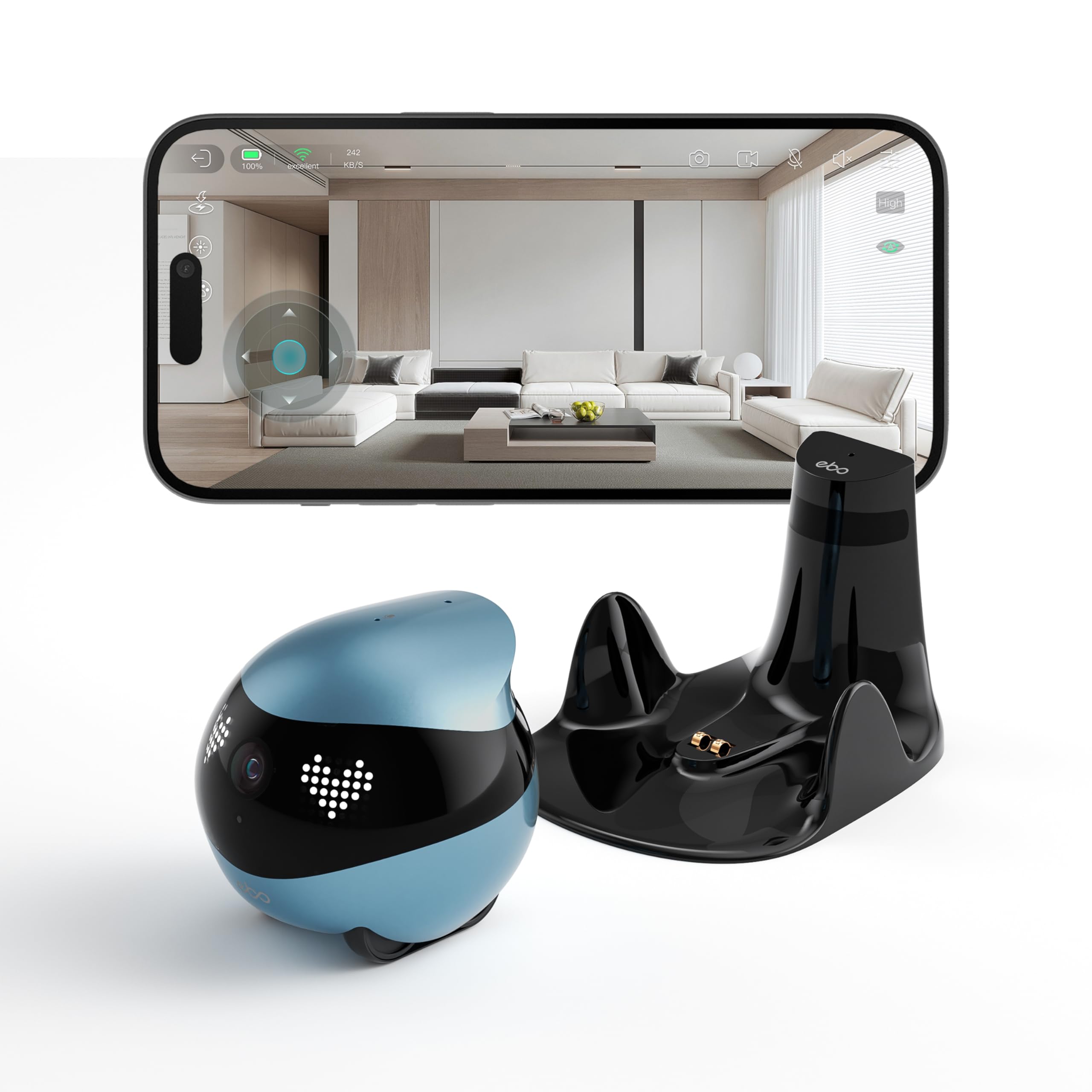 

EBOAir2 monitoring robot available in three colors (blue) синій