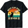Best Cat Dad Ever Cats Lover Kitten Owner Kitty Unisex Adult Cotton TShirt Creative Trend Casual Style Simple Men Camisetas