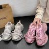 Mesh Breathable Paris Dad Shoes Women's 2025 Spring New Trendy Ins Super Fire Platform Sports Casual Shoes