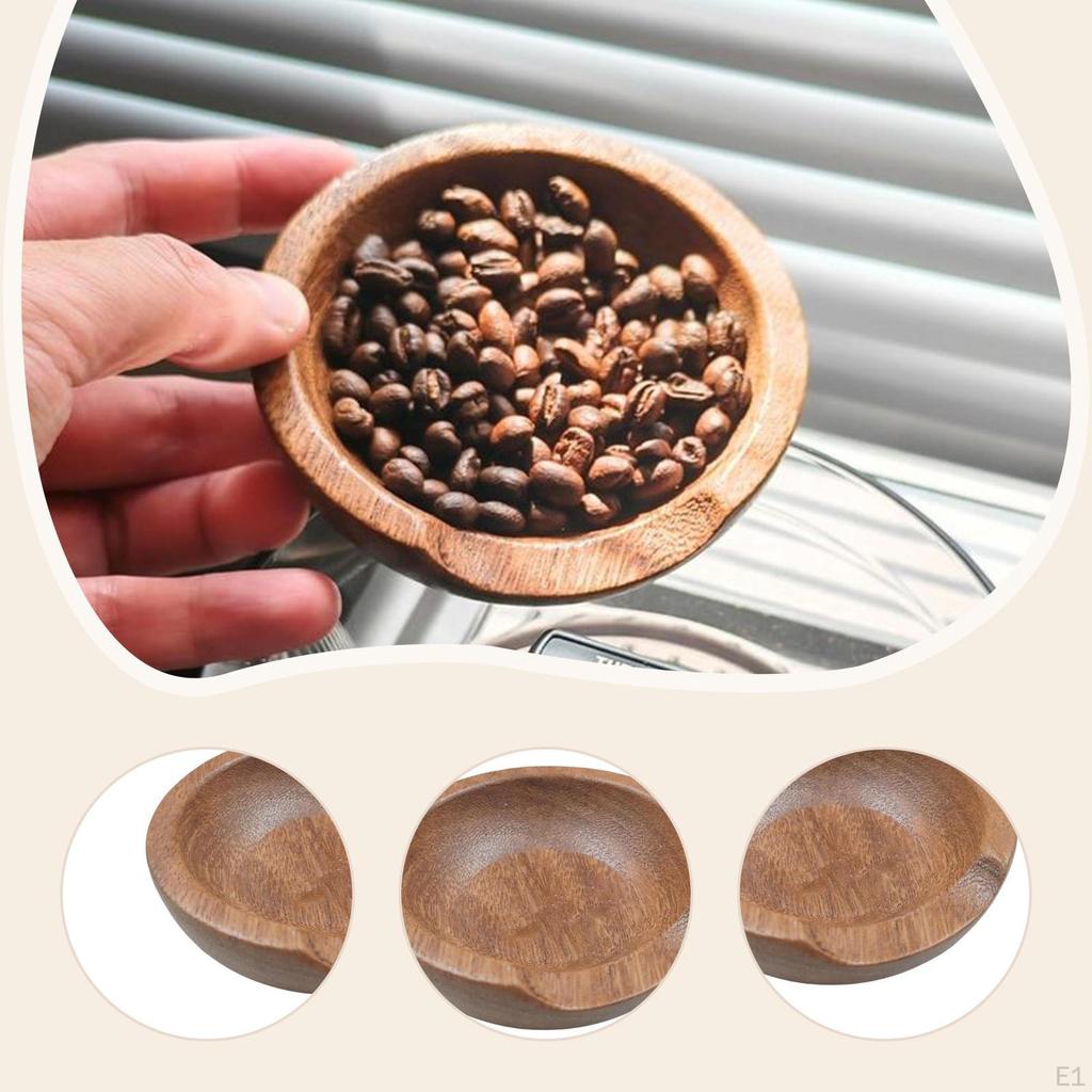 Solid Wood Coffee Bean Measuring Cup for Lovers Tea Leaf Scoop Vessel