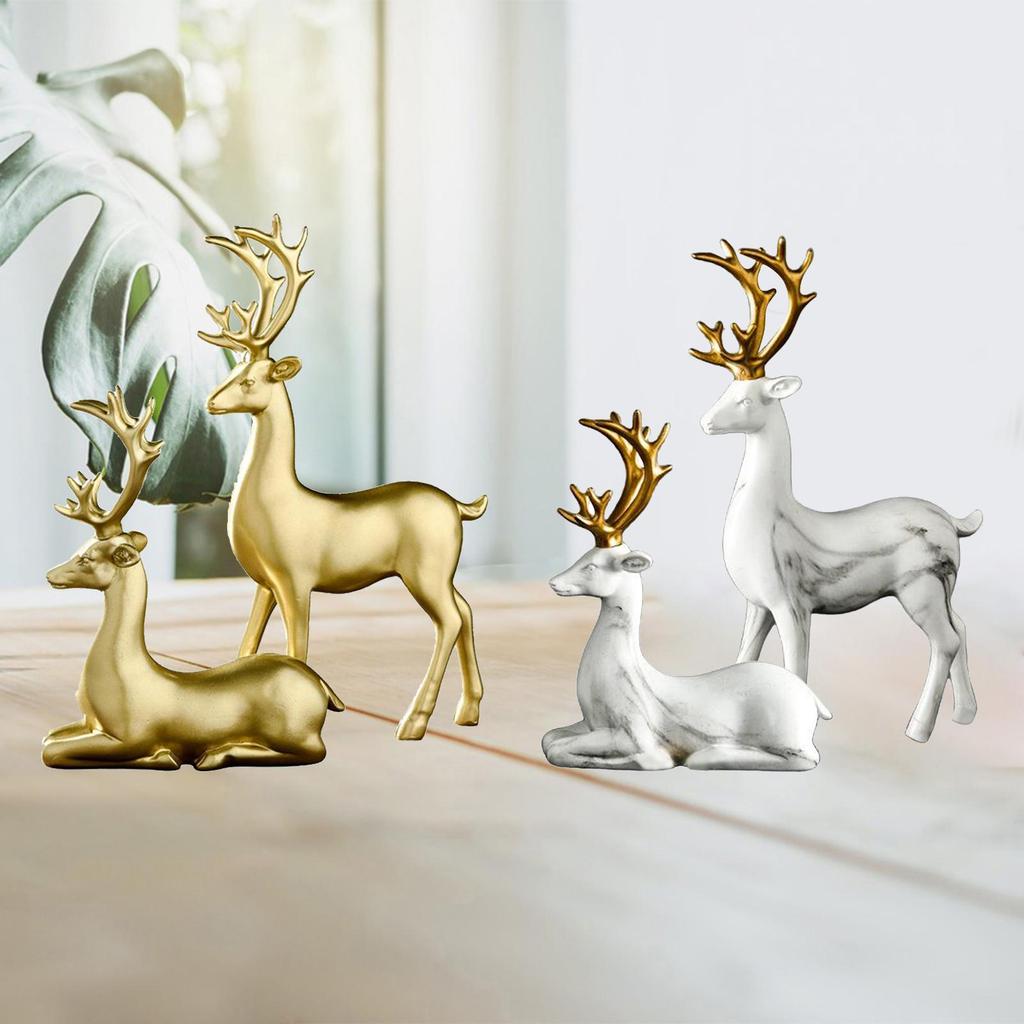 Nordic Style Statues Resin Sculpture elk Deer Ornaments, Home Cabinet