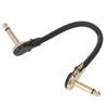 Guitar Patch Cable 5.9in Right Angle Noise Reduction Anti Jamming Flat End Effect Pedal Cable