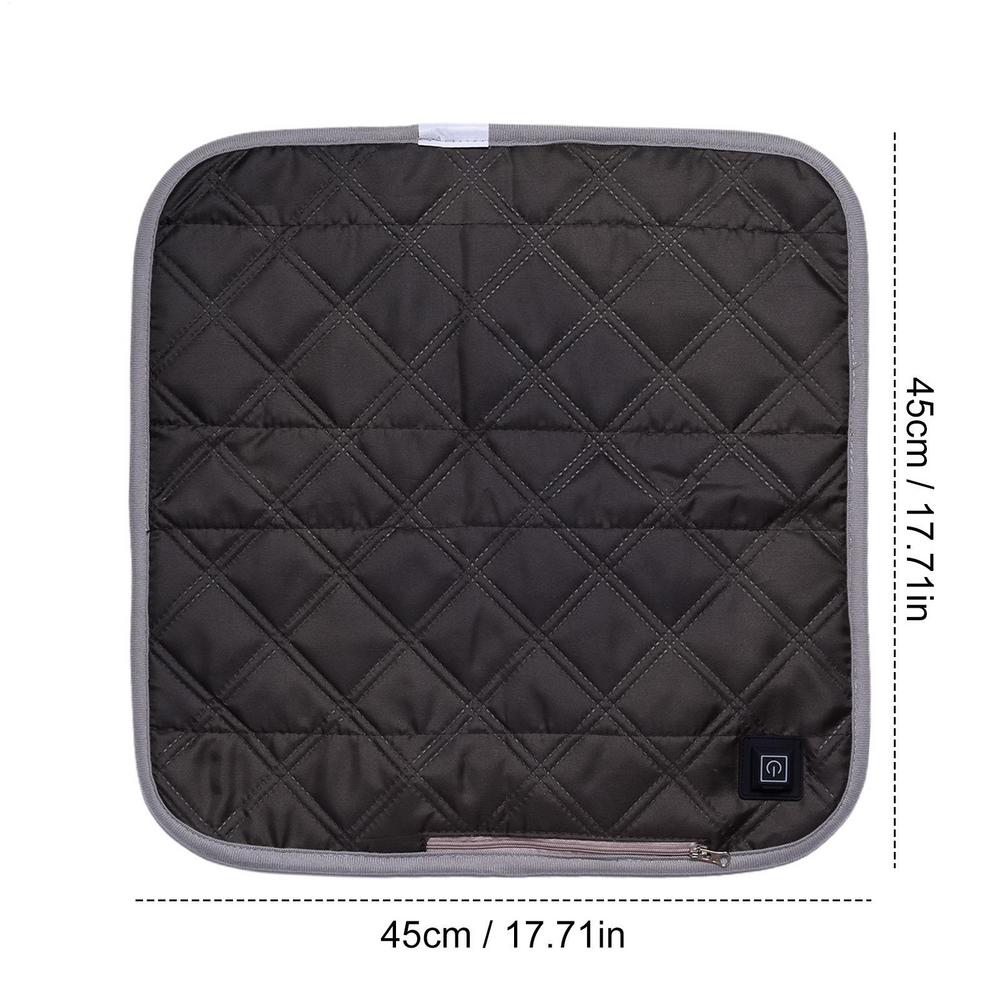 USB Charging Electric Mat With 3Heating Modes Intelligent Temperature Control Areas Camping Chair Heated Cushion for Winter Warm