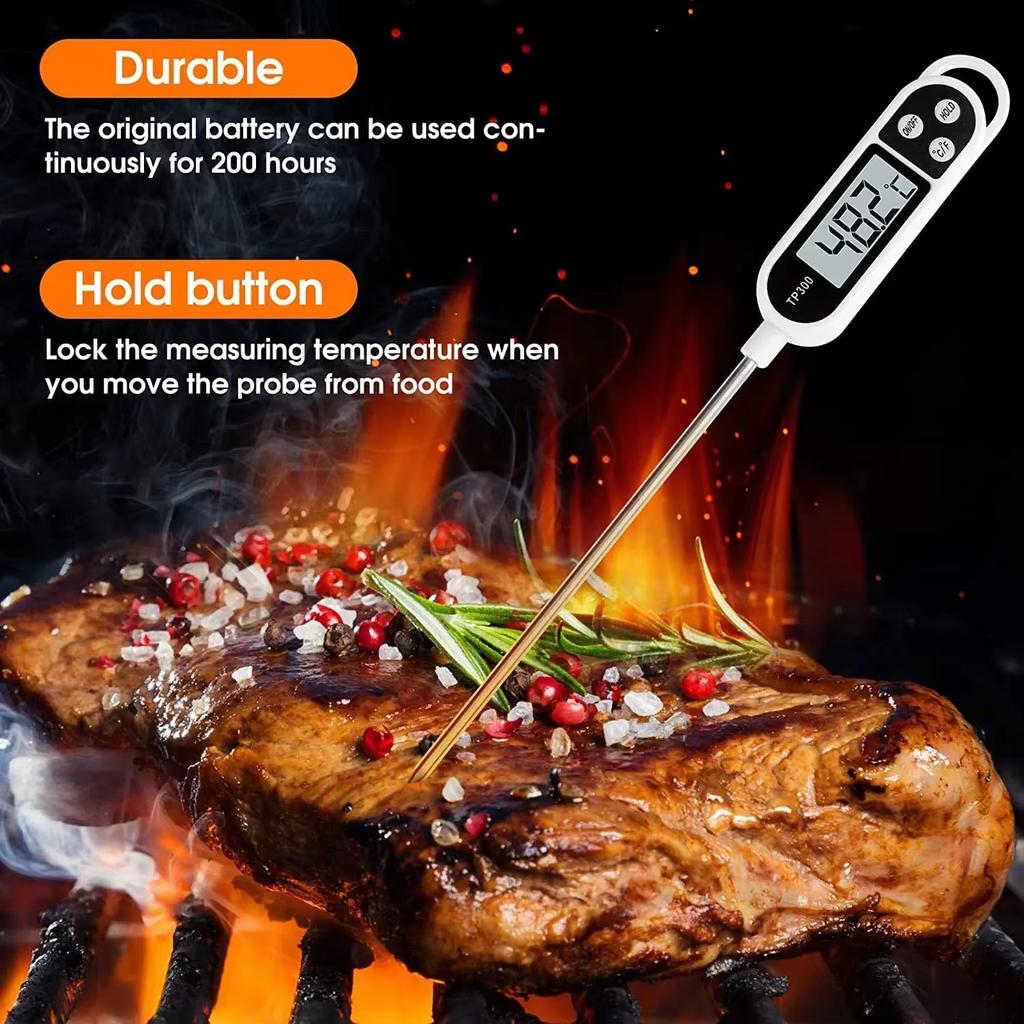BEPAN Stainless Steel Probe Type Household Food Thermometer Pen Type Milk Temperature Cooking Food Thermometer