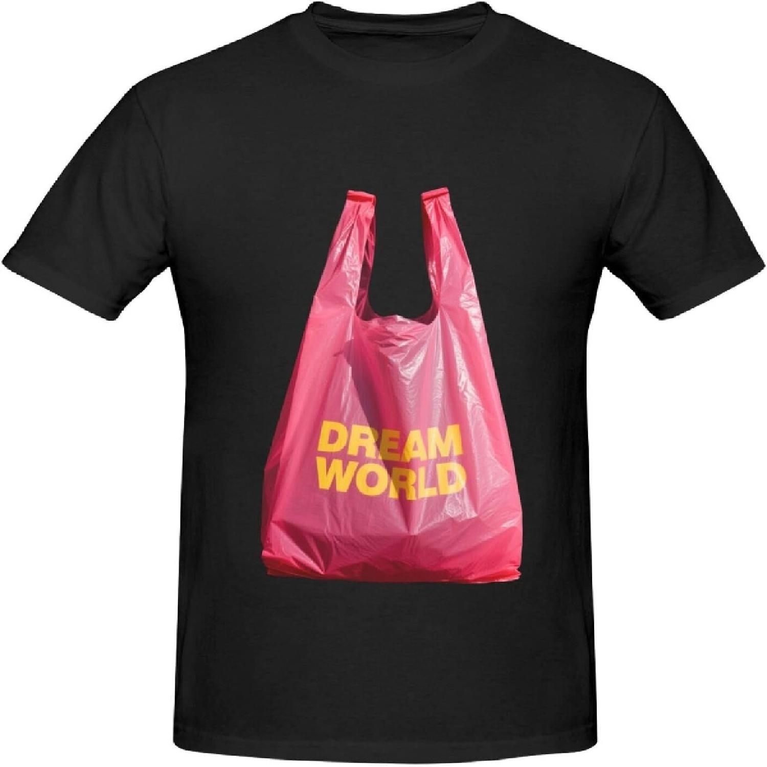 

Men s T-Shirt, Classic Graphic Tees Round Neck Short Sleeve Summer Tops - Dream World XXXXXL чёрный