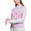 Fila Golf Series All Over Print Casual High Sensitivity Sleeveless Knit Top Women Tops Light-Mist-Pink A11W415408F-PK