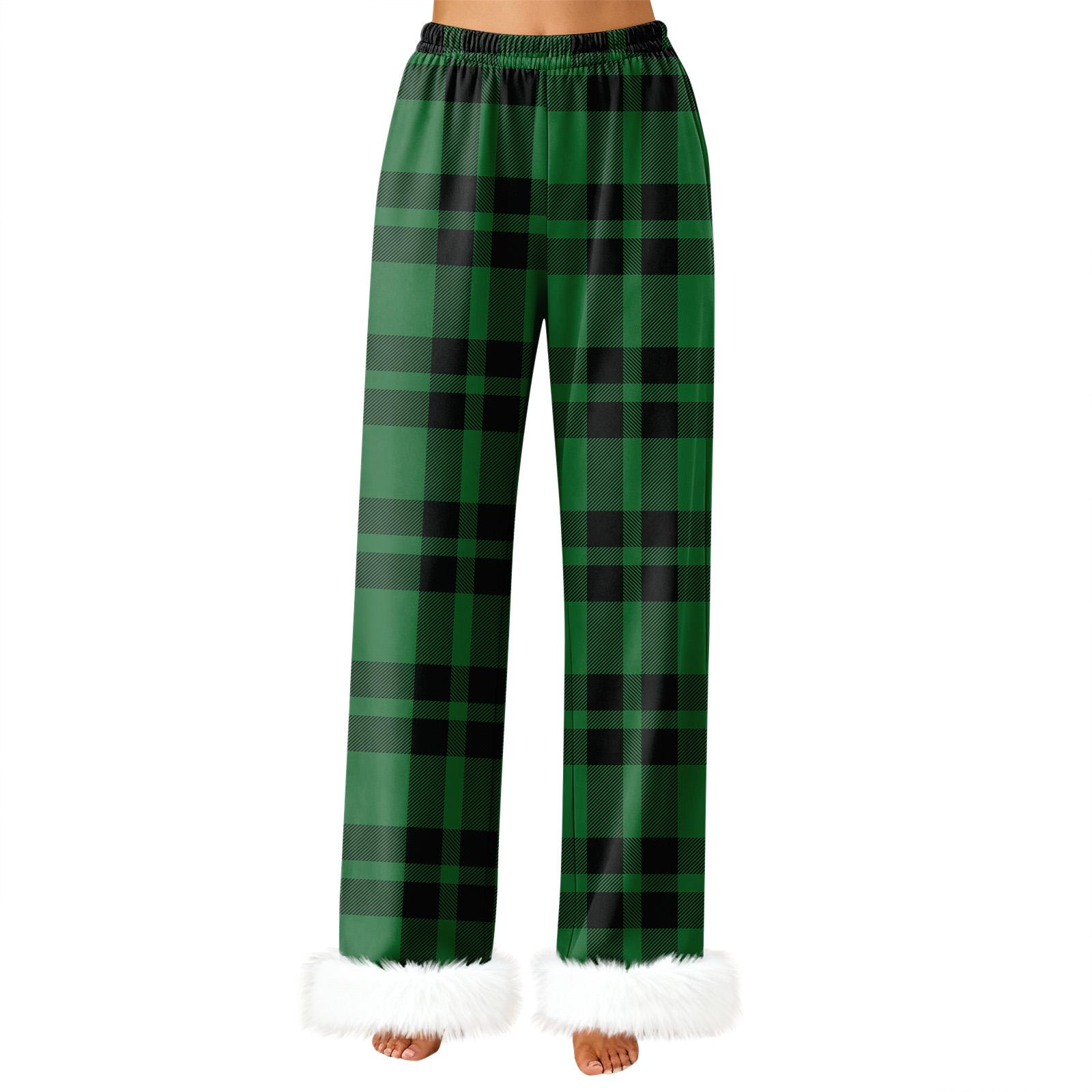 

Women s Fashionable Casual Trousers, Plaid Print Trousers XXXL