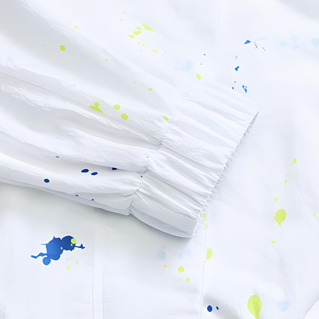 FILA Fusion Ink Splash Loose Woven Jacket Women jackets White T11W235702F-WT