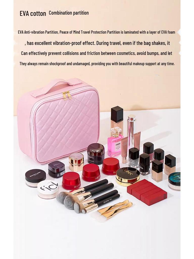 Portable LED Makeup Case with Large Mirror and Handle