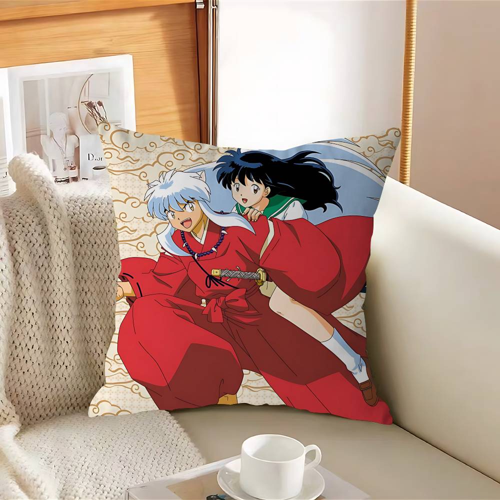 

InuyashaeS Anime Pillow Case Removable Washable Cushion Cover – All-Season Soft Linen 12x12Inch