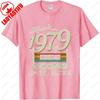Made In 1979 Limited Edition 46rd Birthday Cassette Tape Tshirt Man High Quality T Shirt Woman SUMMER Harajuku Streetwear