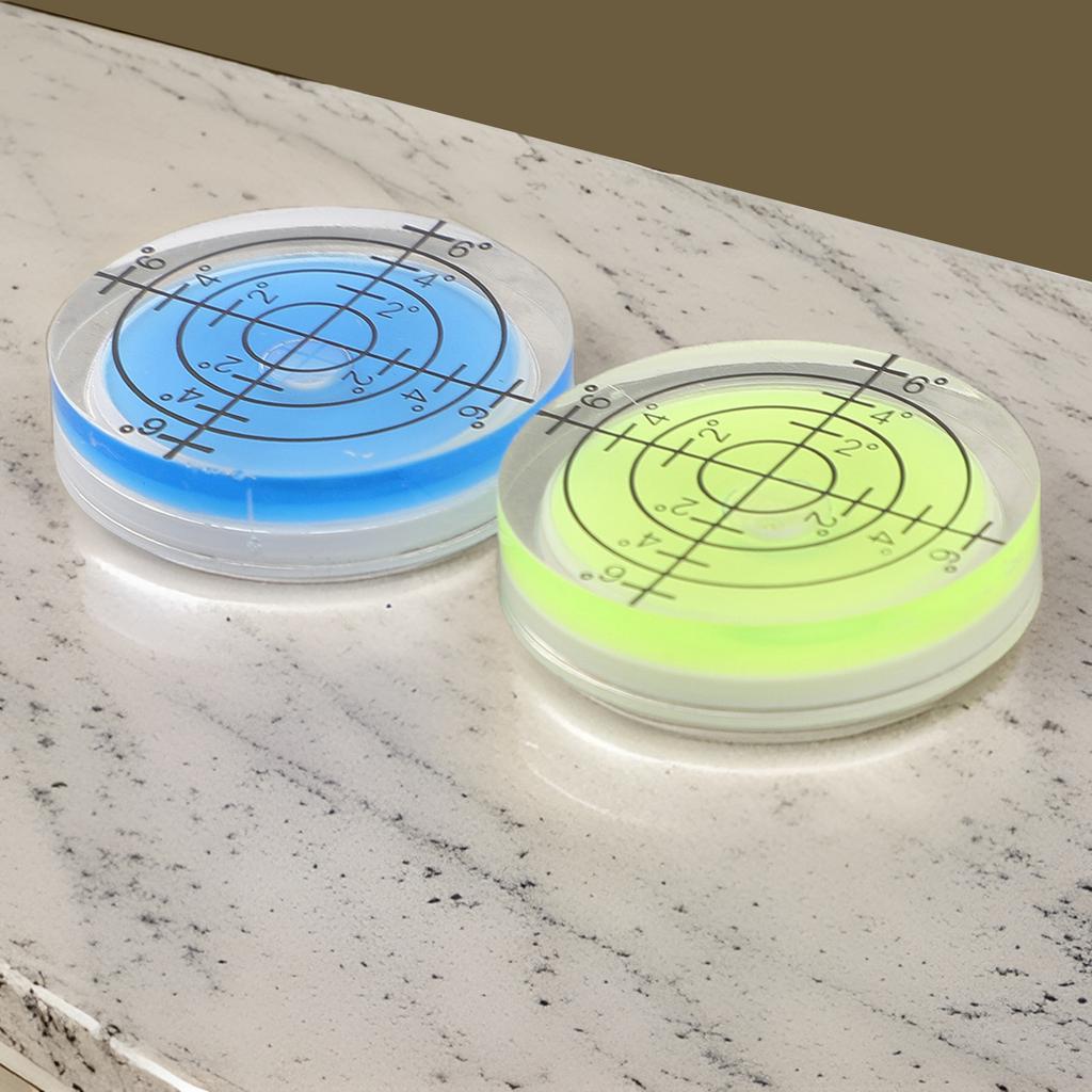 2Pcs 32mm Bubble Level Degree Mark Highly Translucent Measuring Meter