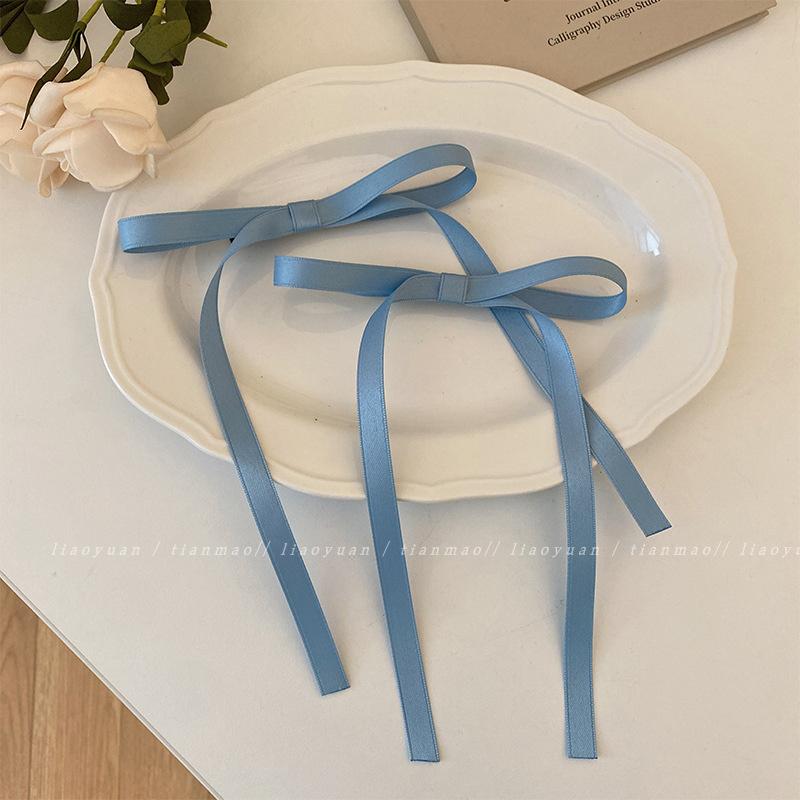 

Винтажный большой бархатный бант, заколка для волос, трендовые длинные заколки с лентой, заколки, повязка на голову для женщин и девочек, аксессуары для волос, свадебные украшения белый