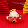 Lucky Cat Resin Mobile Holder - Cute Office Desktop Decoration Gift