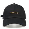 Taimseullib Cartoon Lettering Black Ball Cap Tbc06901