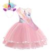 Unicorn Tutu Dress for Girls Princess Cosplay Costume Cotton Tutu Skirt Pink 140cm 8-10 Years