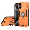 KEYSION Shockproof Armor Case for ZTE Blade A35E Slide Camera Lens Protection Ring Stand Phone Back Cover for ZTE Blade A35E 4G