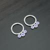 Titanio + Cristallo Anello per Naso Labbro Orecchino Segmento Incernierato 16G 8MM Gioiello Piercing Corpo