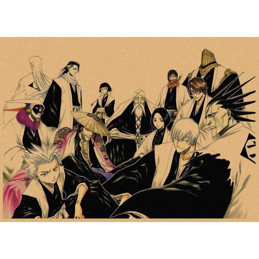 Bleach Anime Retro Kraft Paper Poster Wall Decoration