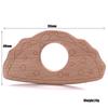 1Pcs Baby Teether Wooden Food Grade Cartoon Animals Natural Beech Wood Teething for Baby Rodent Teether Necklace Nursing Toy