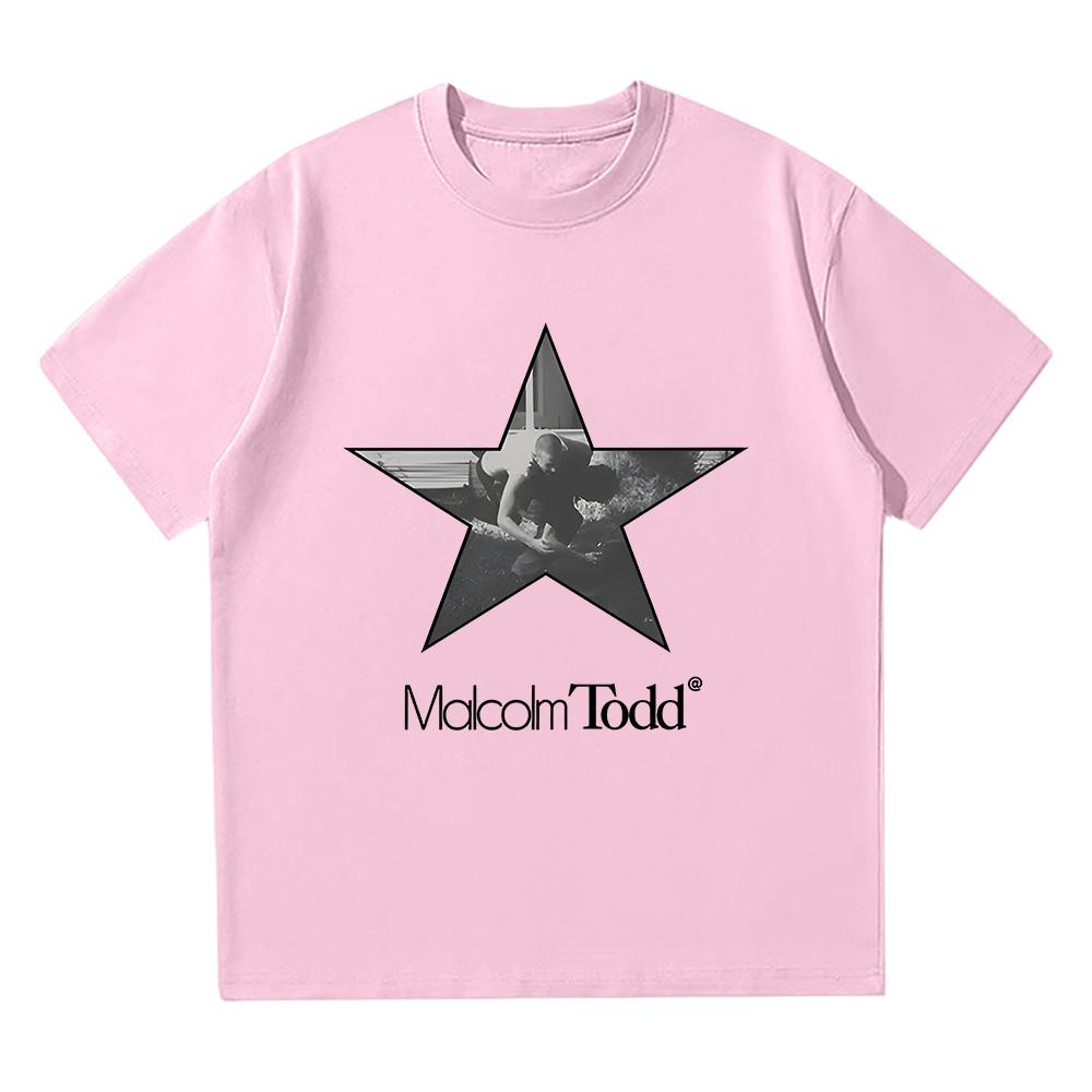 XIXI Fashion Malcolm Todd Ster Logo Grafische T-shirts Katoen Casual Streetwear Tops Dames Heren Ronde Hals Korte Mouw Y2k Ademende Top S