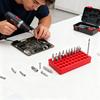 50 Holes Bits Storage Box Screwdriver Bit Organizer Hex Impact Drill Bits Attachment Organizer Plastic Compact Portable Case