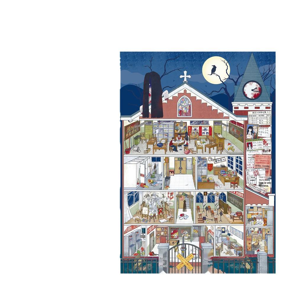 3D Large-Scale Scenery Sticker: DIY Visual Stacking Miniature Scene, No Cutting Needed