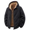 Mens Hooded Fleece Coat Thick Warm Loose Casual Winter Jacket