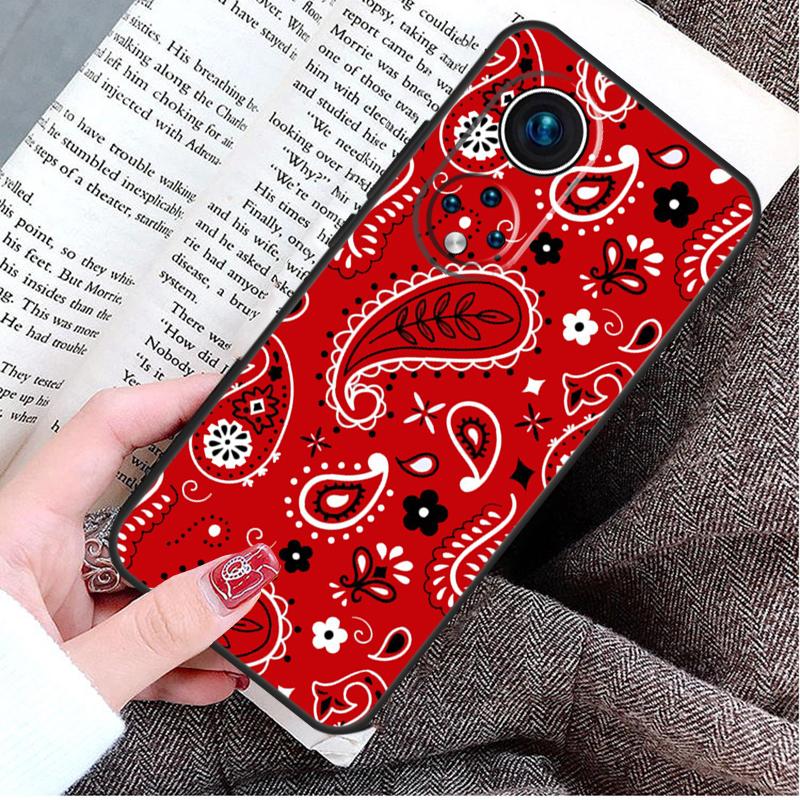 Red Bandana Paisley Case For Honor Magic 5 6 7 8 Pro Honor Win RT X9d X9c X9b X9a X8c X8b 50 70 90 400 200 Lite