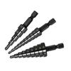 3Pcs Hexagonal Handle Nitrided Black Straight Groove Ladder Drill 3-12 4-12 4-20 High-speed Steel Pagoda Drills Hole Opener Set