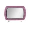 Bling Car Visor Decoration Mirror Crystal Sunshade Rear View Cosmetic Mirror  Travel