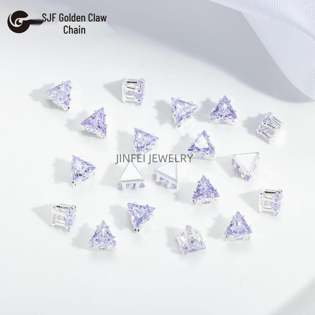 Strass con Griffa a Triangolo: Zircone di Vetro Cristallino 4x4/5x5mm per Braccialetti Fai da Te