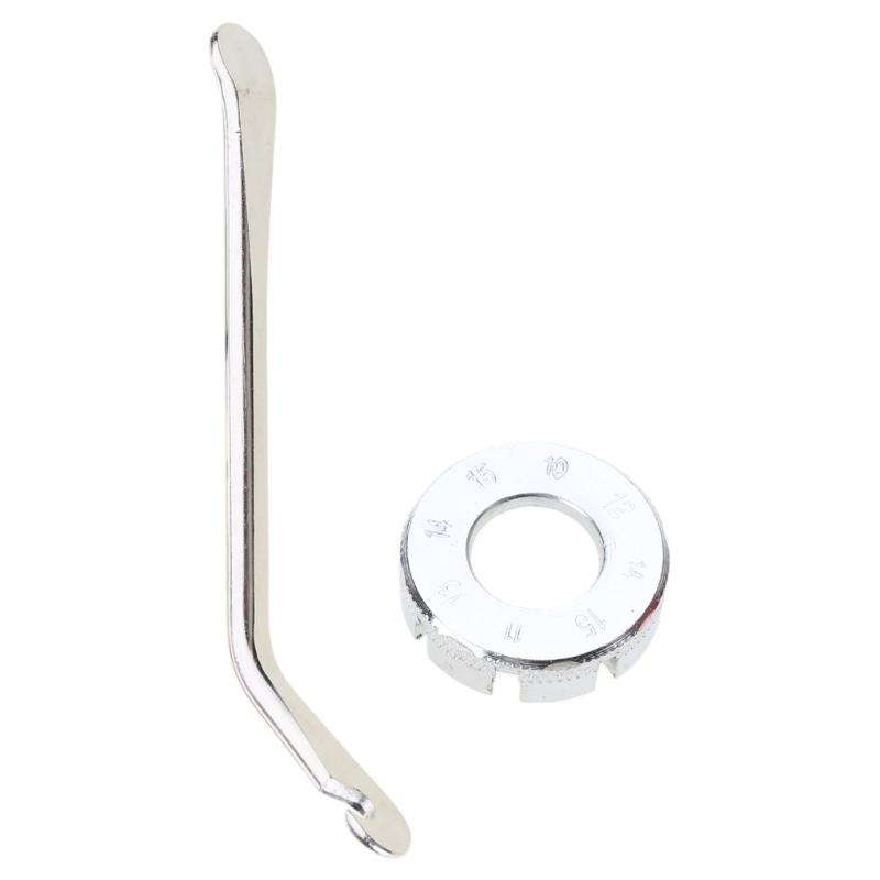 Bicycles Spoke Wrench Tool, Hardened Steel 5-in-1 Spoke Rims Tool for Adjusting and Repairing Bicycles Wheel Tension