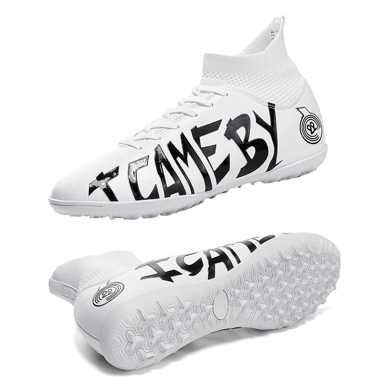 31-48 Cizme de fotbal pentru bărbați/femei, talpă moale din cauciuc, vârfuri scurte, gazon artificial, pentru competiții în interior, pantofi de fotbal profesioniști pentru copii