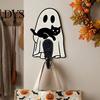 Halloween Wall Hooks Ghost Cat Wooden Hanging Hook for Keys Hats, Decorative Party Supplies Hanger, Cute Home Living Room Bedroom Entryway Key Hangers