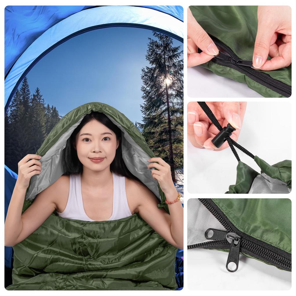 Sleeping for Outdoor Car and Emergency Easy Suitable for and Includes Storage Bag Envelope-style Bag, Warm, Cold-Resistant, Waterproof, 700g, Compact,