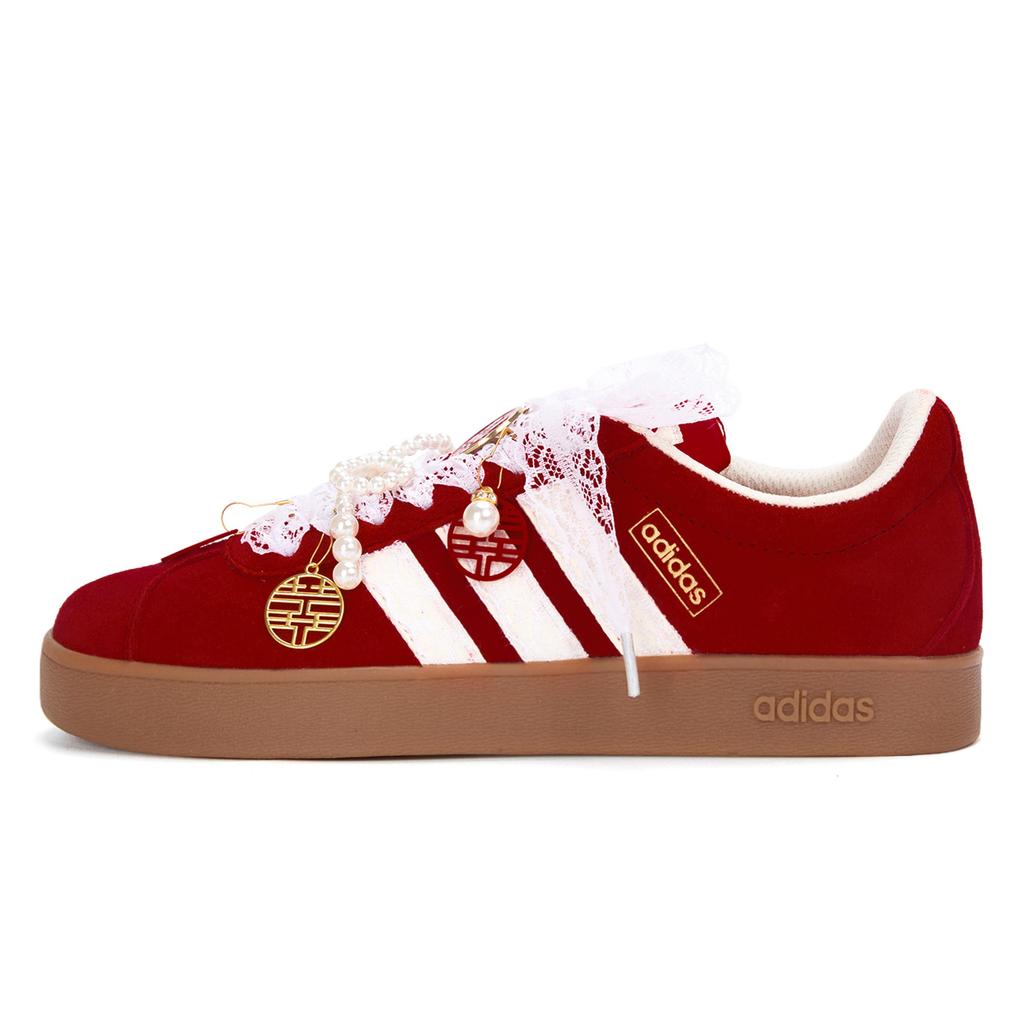 Adidas Vl Court Classic Lightweight Low top German Army Trainers Women's Red KK3774(Team943-SBOX)