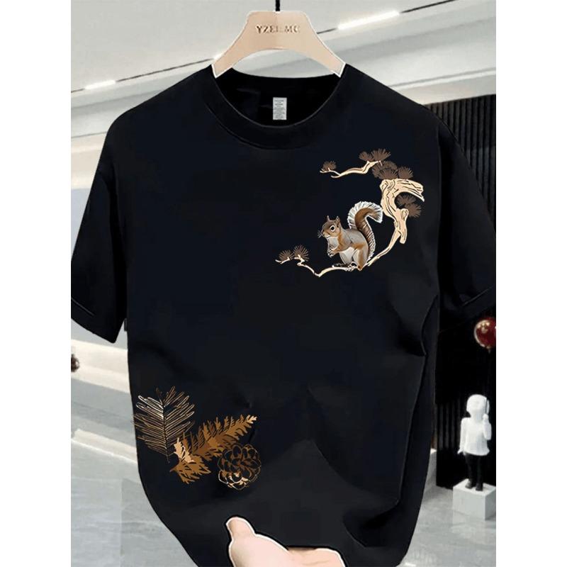 

2025 Лето Новая Футболка из чистого хлопка с коротким рукавом Мужская Свободная Американский Топ 6XL