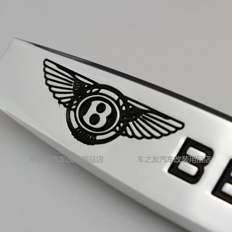 3D Metal Car Logo Sticker VIP Sport Badge Decal Auto Accessories for New Bentley Flying Spur Continental GT Bentayga Mulsanne