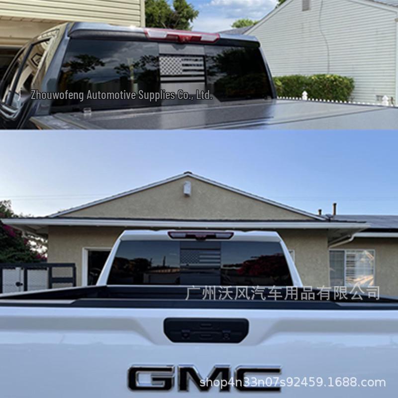 Dodge Ram Rear Window Decal - American Flag Graphic for Pickup Truck
